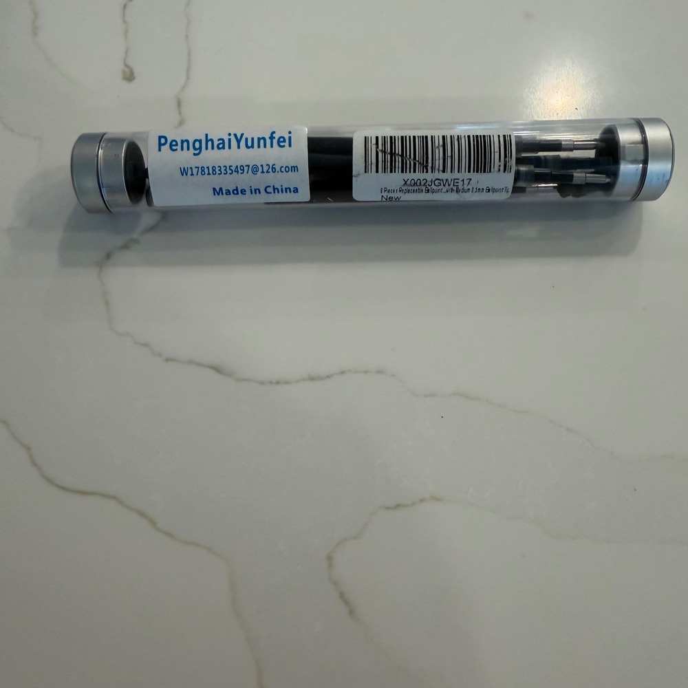 PenghaiYunfei 8 Pack Ballpoint Pen Refills Medium 0.5mm Black Ink X002JGWE17 New
